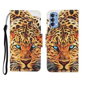 For OPPO Reno4 Painted Pattern Horizontal Flip Leathe Case(Leopard)