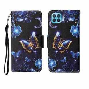 For OPPO Reno4 Lite Painted Pattern Horizontal Flip Leathe Case(Moon Butterfly)