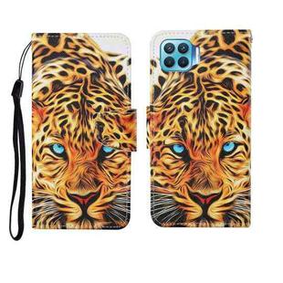 For OPPO Reno4 Lite Painted Pattern Horizontal Flip Leathe Case(Leopard)