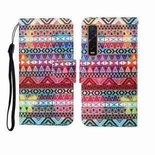 For OPPO Find X2 Pro Painted Pattern Horizontal Flip Leathe Case(Tribal Ethnic Style)