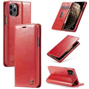 For iPhone 11 Pro Max CaseMe-003 PU + PC Business Style Crazy Horse Texture Horizontal Flip Leather Case with Holder & Card Slots & Wallet(Red)