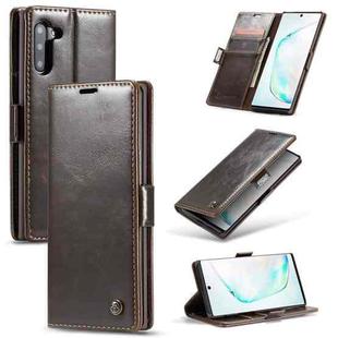 For Galaxy Note 10 CaseMe-003 PU + PC Business Style Crazy Horse Texture Horizontal Flip Leather Case with Holder & Card Slots & Wallet(Brown)