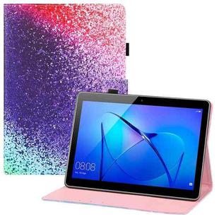 For Huawei MediaPad T3 8.0 Colored Drawing Horizontal Flip PU Leather Case with Holder & Card Slots & Wallet(Rainbow Sand)