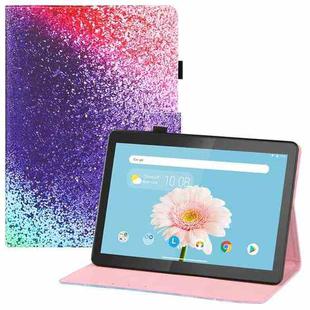 For Lenovo Tab M10 TB-X505 / X605F Colored Drawing Horizontal Flip PU Leather Case with Holder & Card Slots & Wallet(Rainbow Sand)