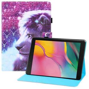 For Samsung Galaxy Tab A 8.0 (2019) T290 / T295 Colored Drawing Horizontal Flip PU Leather Case with Holder & Card Slots & Wallet(Lion)