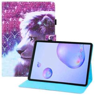 For Samsung Galaxy Tab A 8.4 2020 T307U Colored Drawing Horizontal Flip PU Leather Case with Holder & Card Slots & Wallet(Lion)