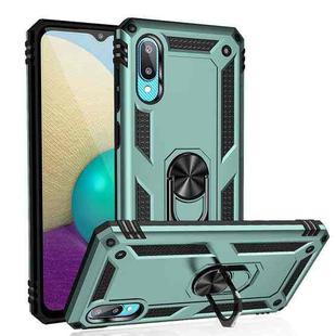 For Samsung Galaxy A02 / M02 Shockproof TPU + PC Protective Case with 360 Degree Rotating Holder(Green)