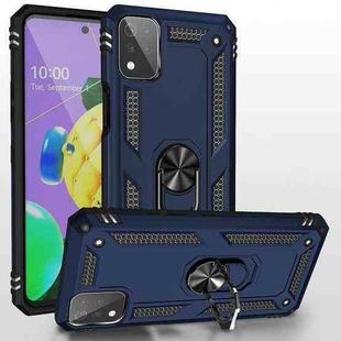 For LG K53 Shockproof TPU + PC Protective Case with 360 Degree Rotating Holder(Blue)