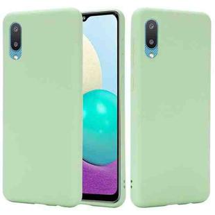 For Samsung Galaxy A02 EU Version Solid Color Liquid Silicone Dropproof Full Coverage Protective Case(Green)