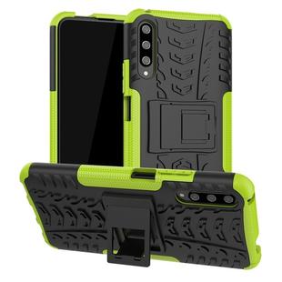For Huawei Honor 9X Pro Tire Texture TPU + PC Shockproof Case with Holder(Green)