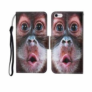 For iPhone 6 Plus Painted Pattern Horizontal Flip Leathe Case(Orangutan)