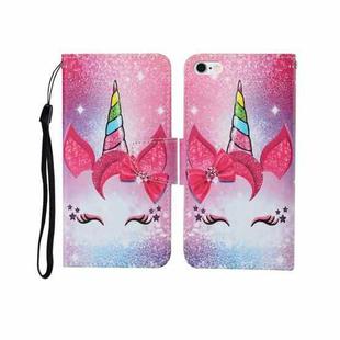 For iPhone 6 Plus Painted Pattern Horizontal Flip Leathe Case(Unicorn)