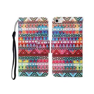 For iPhone 6 Plus Painted Pattern Horizontal Flip Leathe Case(Tribal Ethnic Style)