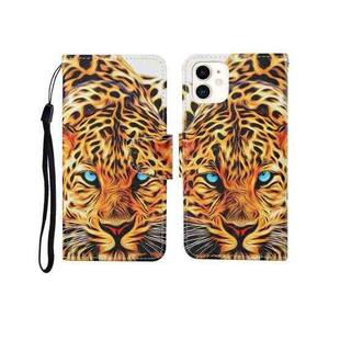 For iPhone 11 Painted Pattern Horizontal Flip Leathe Case(Leopard)