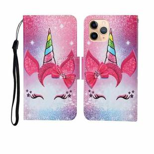 For iPhone 11 Pro Painted Pattern Horizontal Flip Leathe Case(Unicorn)