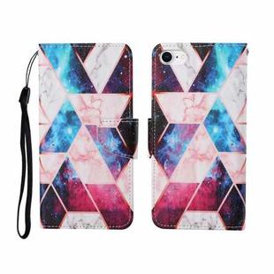 For iPhone SE (2020)/ 7 /8 Painted Pattern Horizontal Flip Leathe Case(Marble)