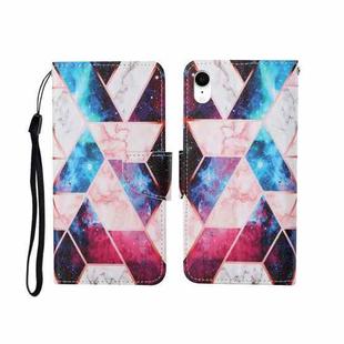 For iPhone XR Painted Pattern Horizontal Flip Leathe Case(Marble)