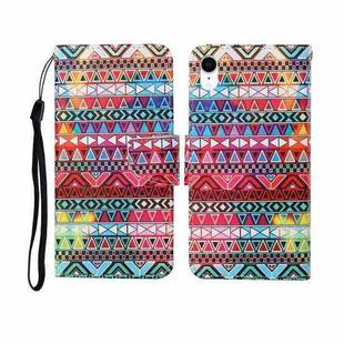 For iPhone XR Painted Pattern Horizontal Flip Leathe Case(Tribal Ethnic Style)
