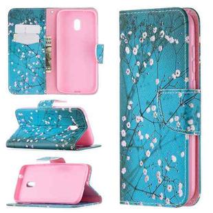 For Nokia C1 Plus Colored Drawing Pattern Horizontal Flip Leather Case with Holder & Card Slots & Wallet(Plum Blossom)