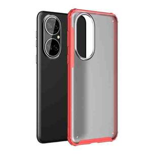 For Huawei P50 Four-corner Shockproof TPU + PC Protective Case(Red)