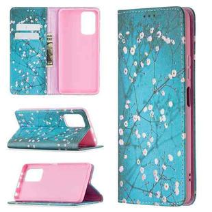 For Xiaomi Redmi Note 10 Pro Colored Drawing Pattern Invisible Magnetic Horizontal Flip PU Leather Case with Holder & Card Slots & Wallet(Plum Blossom)