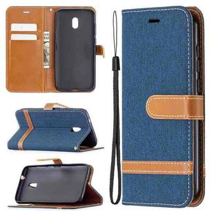 For Nokia C1 Plus Color Matching Denim Texture Horizontal Flip Leather Case with Holder & Card Slots & Wallet & Lanyard(Dark Blue)