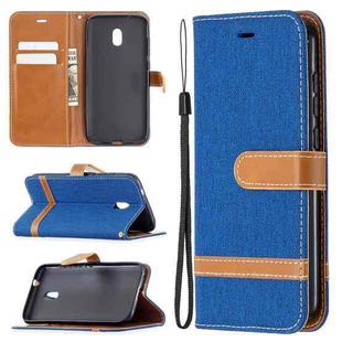 For Nokia C1 Plus Color Matching Denim Texture Horizontal Flip Leather Case with Holder & Card Slots & Wallet & Lanyard(Royal Blue)