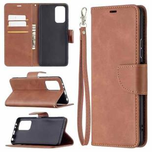 For Xiaomi Redmi Note 10 Pro Retro Lambskin Texture Pure Color Horizontal Flip PU Leather Case with Holder & Card Slots & Wallet & Lanyard(Brown)