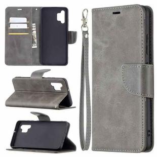 For Samsung Galaxy A32 4G Retro Lambskin Texture Pure Color Horizontal Flip PU Leather Case with Holder & Card Slots & Wallet & Lanyard(Grey)