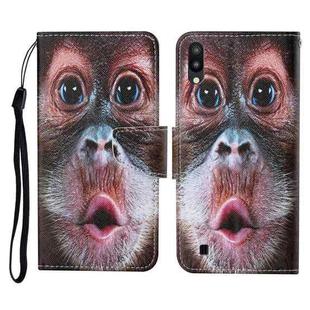 For Samsung Galaxy A10 / M10 Colored Drawing Pattern Horizontal Flip Leather Case with Holder & Card Slots & Wallet & Lanyard(Orangutan)
