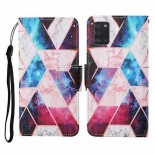 For Samsung Galaxy A31 Colored Drawing Pattern Horizontal Flip Leather Case with Holder & Card Slots & Wallet & Lanyard(Starry Marble)