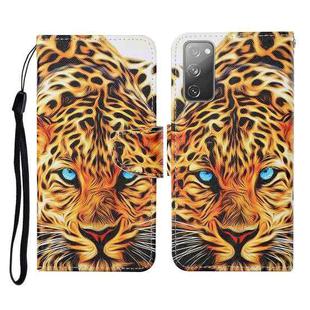 For Samsung Galaxy S20 FE Colored Drawing Pattern Horizontal Flip Leather Case with Holder & Card Slots & Wallet & Lanyard(Yellow Leopard)