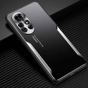 For Huawei nova 8 5G Blade Series TPU Frame + Titanium Alloy Sand Blasting Technology Backplane + Color Aluminum Alloy Decorative Edge Mobile Phone Protective Shell(Black + Silver)