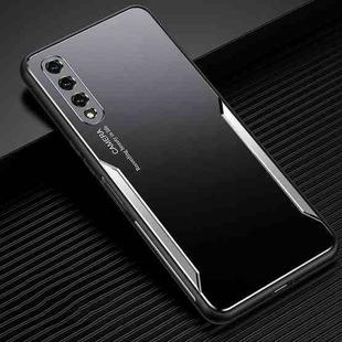 For Honor 9X Pro Blade Series TPU Frame + Titanium Alloy Sand Blasting Technology Backplane + Color Aluminum Alloy Decorative Edge Mobile Phone Protective Shell(Black + Silver)