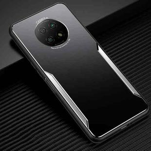 For Xiaomi Redmi Note 9 5G Blade Series TPU Frame + Titanium Alloy Sand Blasting Technology Backplane + Color Aluminum Alloy Decorative Edge Mobile Phone Protective Shell(Black + Silver)
