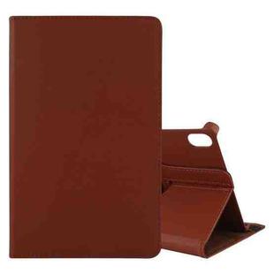 For Lenovo Tab P11 / Tab P11 5G Litchi Texture Horizontal Flip 360 Degrees Rotation Leather Case with Holder(Brown)