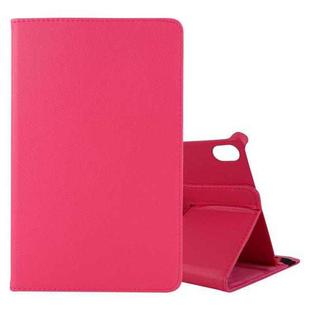 For Lenovo Tab P11 / Tab P11 5G Litchi Texture Horizontal Flip 360 Degrees Rotation Leather Case with Holder(Rose Red)