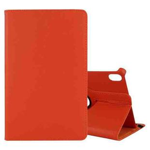 For Lenovo Tab P11 / Tab P11 5G Litchi Texture Horizontal Flip 360 Degrees Rotation Leather Case with Holder(Orange)