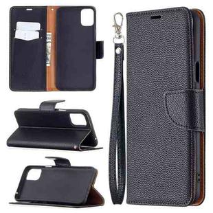 For LG K42 Litchi Texture Pure Color Horizontal Flip Leather Case with Holder & Card Slots & Wallet & Lanyard(Black)