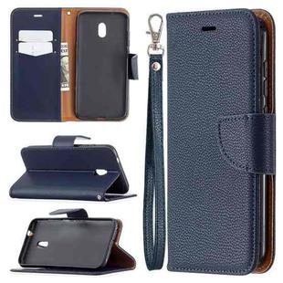 For Nokia C1 Plus Litchi Texture Pure Color Horizontal Flip Leather Case with Holder & Card Slots & Wallet & Lanyard(Dark Blue)