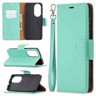 For Huawei P50 Litchi Texture Pure Color Horizontal Flip Leather Case with Holder & Card Slots & Wallet & Lanyard(Green)