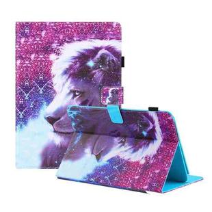 Universal Colored Drawing Horizontal Flip PU Leather Case with Holder & Card Slots & Wallet, Specification:7 inch(Lion)