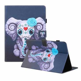 Universal Colored Drawing Horizontal Flip PU Leather Case with Holder & Card Slots & Wallet, Specification:7 inch(Mask Elephant)