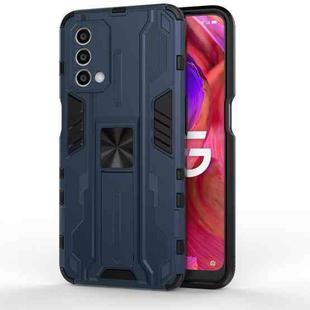 For OPPO A93 5G Supersonic PC + TPU Shock-proof Protective Case with Holder(Dark Blue)