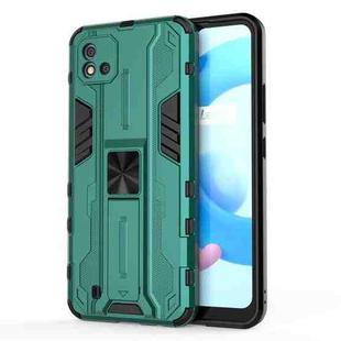 For OPPO Realme C20 Supersonic PC + TPU Shock-proof Protective Case with Holder(Green)