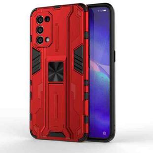 For OPPO Reno5 5G / 4G Supersonic PC + TPU Shock-proof Protective Case with Holder(Red)