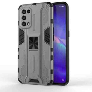For OPPO Reno5 5G / 4G Supersonic PC + TPU Shock-proof Protective Case with Holder(Gray)