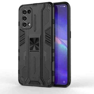 For OPPO Reno5 5G / 4G Supersonic PC + TPU Shock-proof Protective Case with Holder(Black)