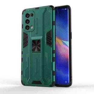 For OPPO Reno5 Pro 5G Supersonic PC + TPU Shock-proof Protective Case with Holder(Green)