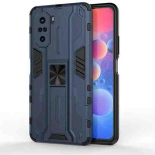 For Xiaomi Redmi K40 / K40 Pro Supersonic PC + TPU Shock-proof Protective Case with Holder(Dark Blue)